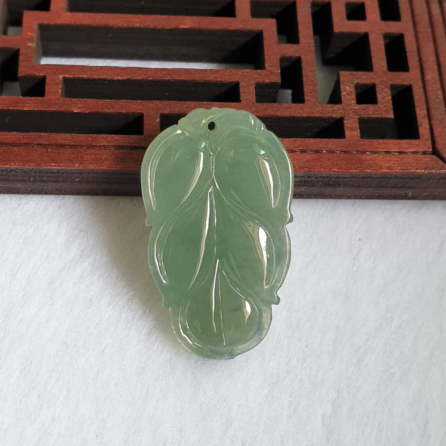 Love Jadeite Natural Myanmar Burma Type A Jadeite Jade Leaf Jewelry Pendant Jewellery 爱翡阁缅甸天然A货翡翠叶子吊坠珠宝首饰 PLF98472