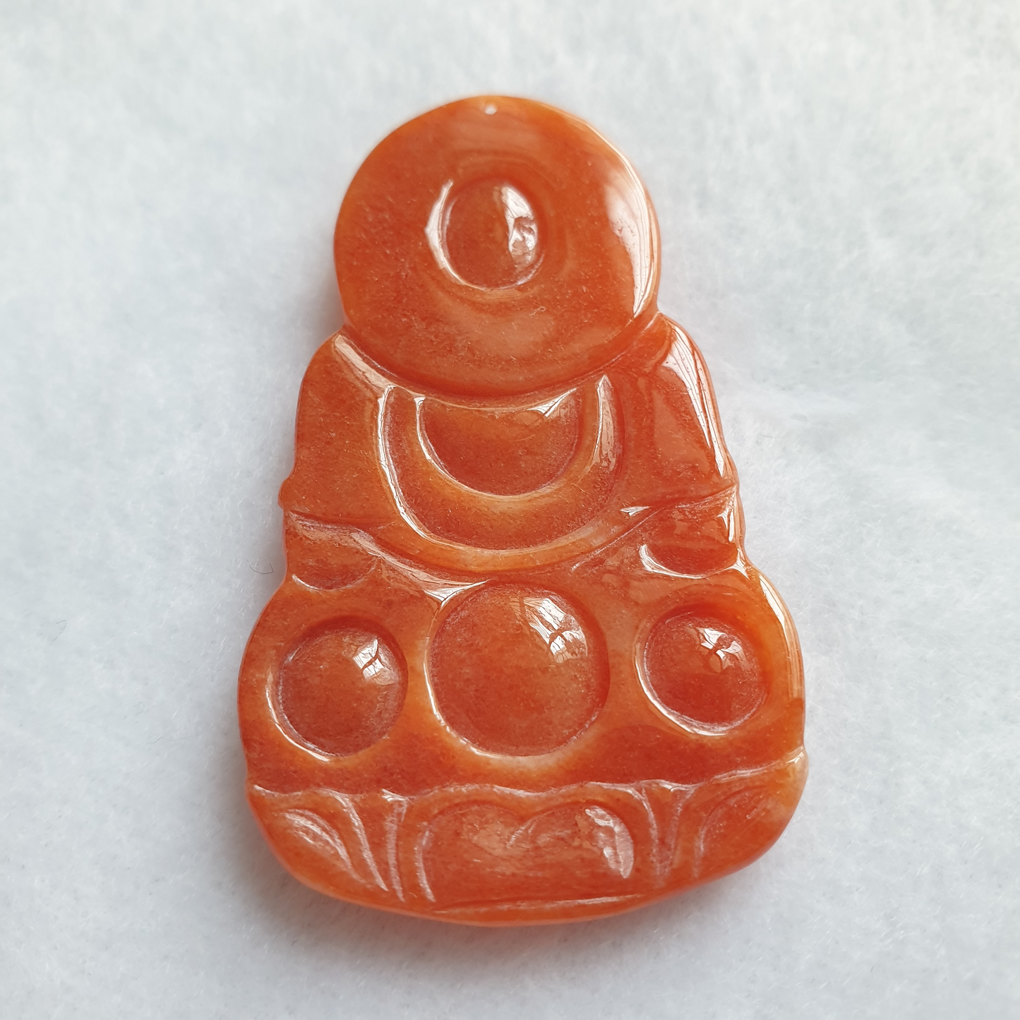 红翡翡翠观音吊坠 (Type A Red Jadeite Jade GuanYin Pendant) PGY96504