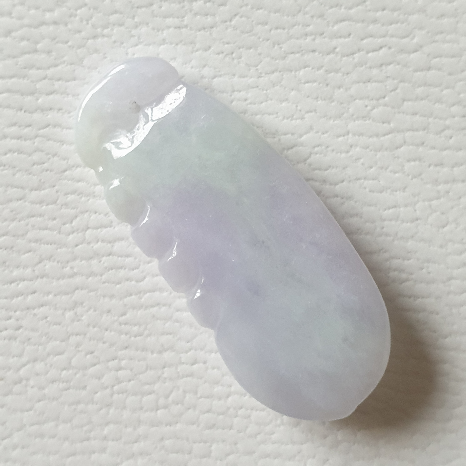 春彩紫罗兰淡绿福瓜翡翠吊坠 (Type A Lavender with Green Jadeite Jade Melon Pendant) PML79208