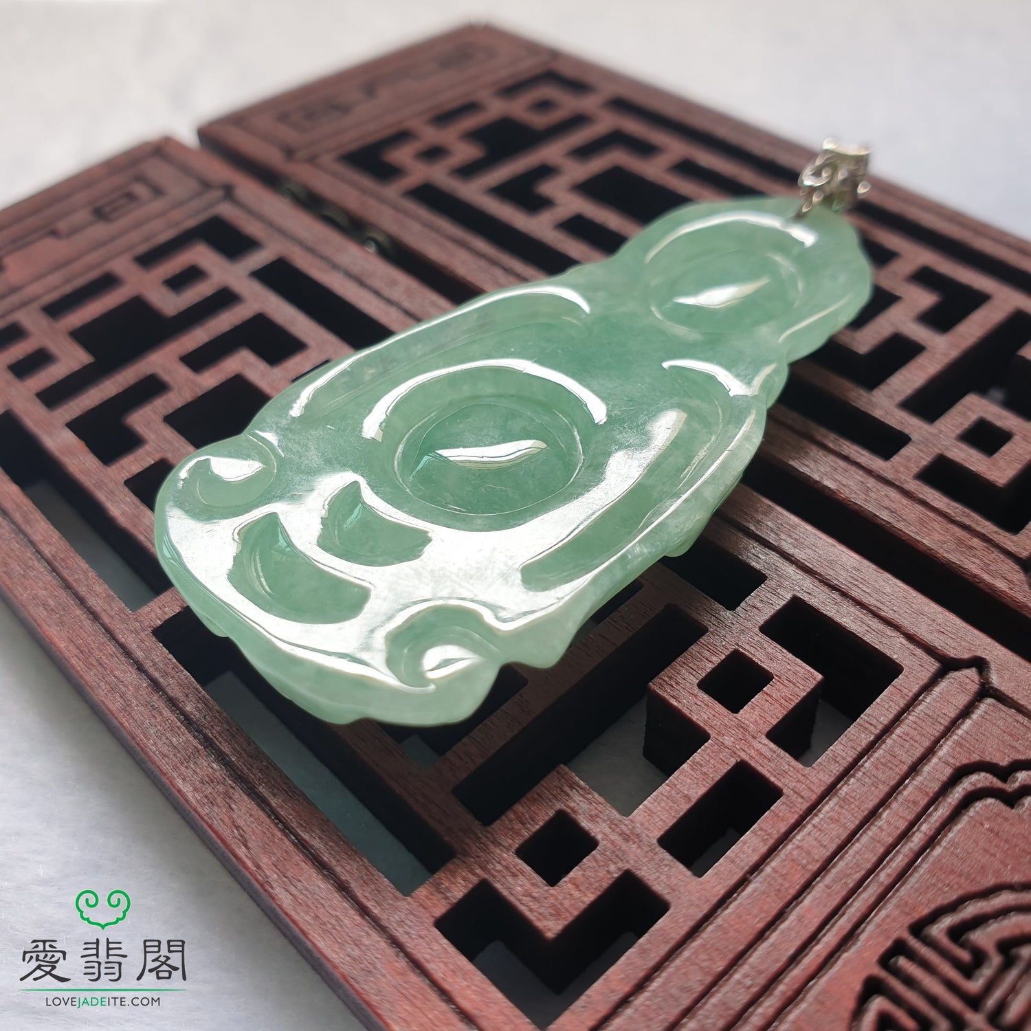 Myanmar Type A Full Green Singapore Jadeite Jade Baby Buddha Jewelry Jewellery Unisex Pendant 缅甸A货全绿翡翠宝宝佛新加坡首饰吊坠 PBB49022