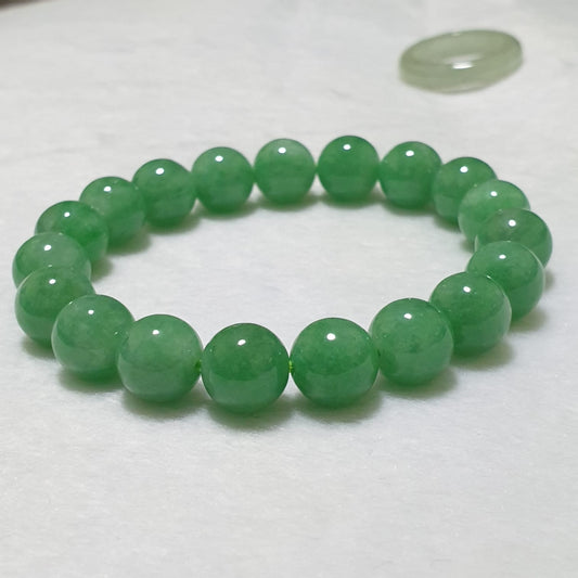 豆绿翡翠珠子手串 (Type A Green Jadeite Jade Beads Bracelet) BCL31134 Pre-Order #2