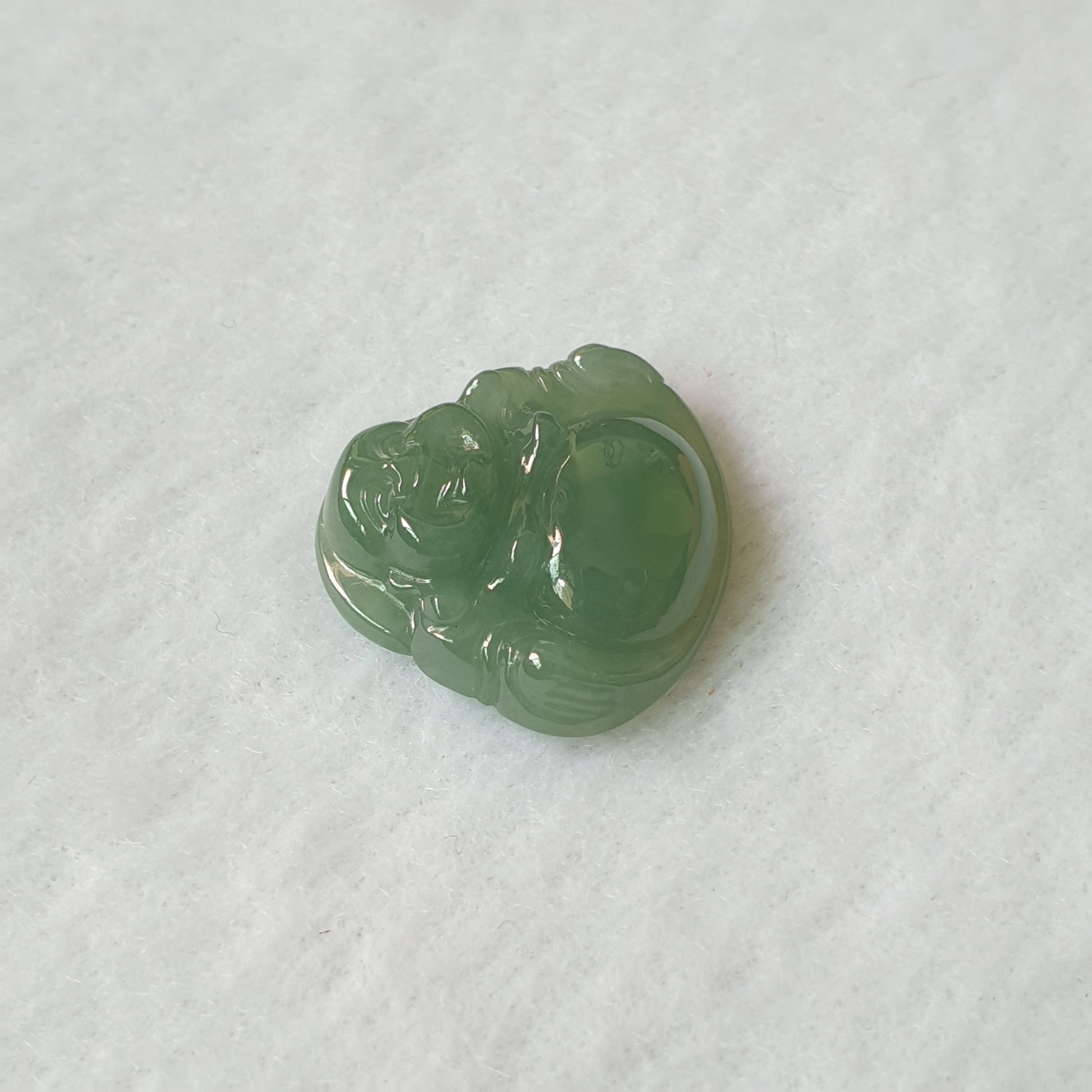 Love Jadeite Natural Myanmar Burma Type A Jadeite Jade Laughing Buddha Jewelry Pendant Jewellery 爱翡阁缅甸天然A货翡翠佛公笑佛吊坠首饰