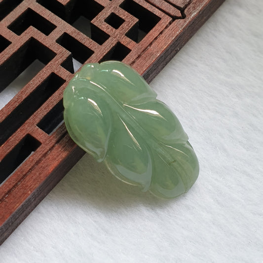 Love Jadeite Natural Myanmar Burma Type A Jadeite Jade Leaf Jewelry Pendant Jewellery  爱翡阁缅甸天然A货翡翠叶子吊坠珠宝首饰 PLF98472