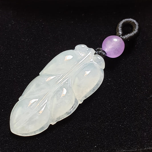 糯种叶子翡翠吊坠 (Type A Jadeite Jade Leaf Pendants) PLF29697