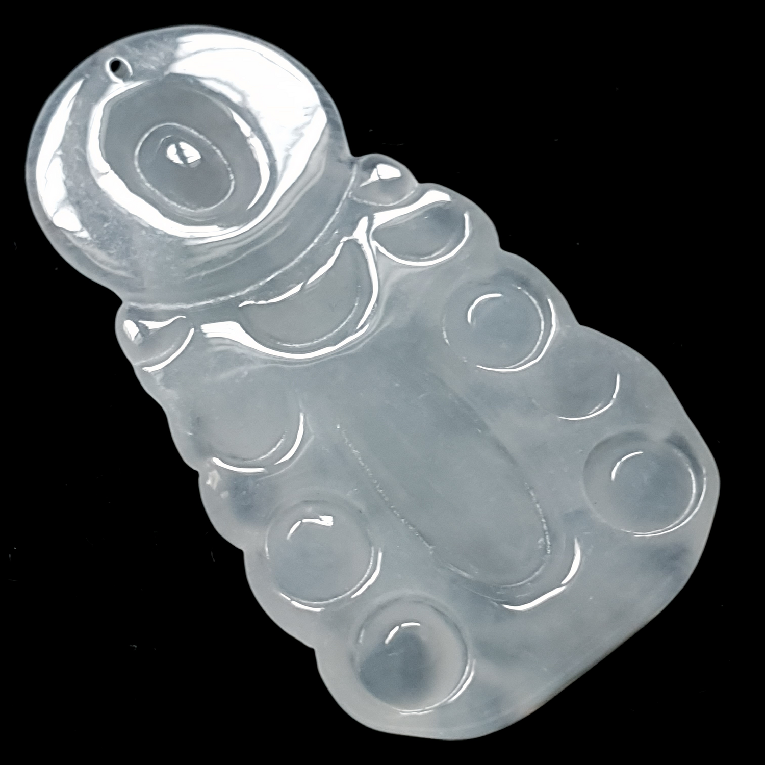 冰种观音翡翠吊坠 (Type A Icy Jadeite Jade GuanYin Pendant) PGY79210